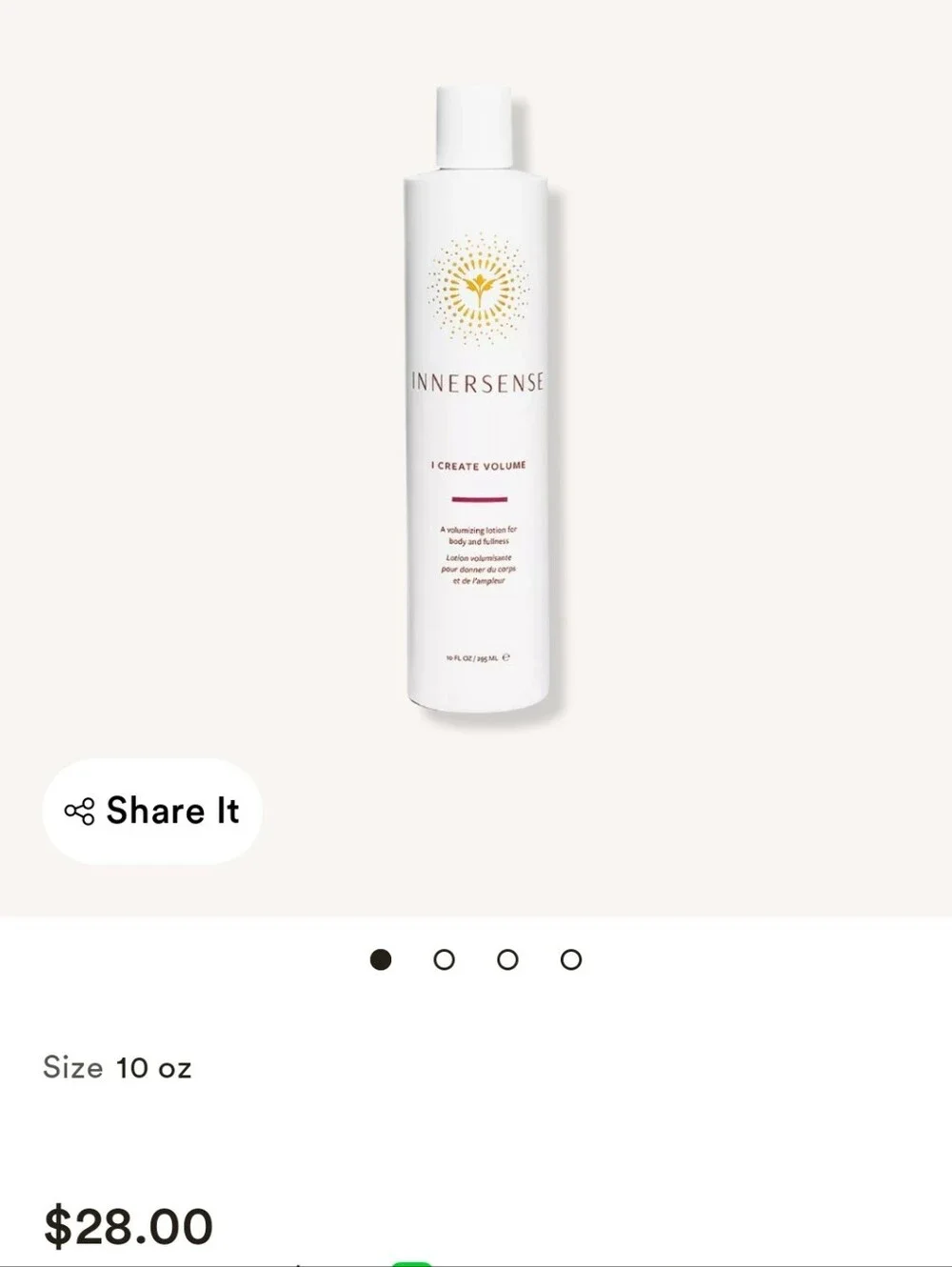 NWT INNERSENSE I CREATE VOLUME VOLUMIZING STYLING LOTION